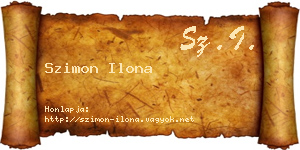 Szimon Ilona névjegykártya